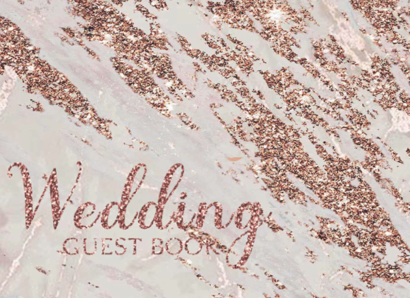 Dusty Rose Wedding Guest Book: Mr. and Mrs. Wedding Guest Book| Rose Gold Elegant Wedding Guest Book for Reception Event Sign-in Wishes | Glittery ... Address Picture Frame | Fall in Love Sign In