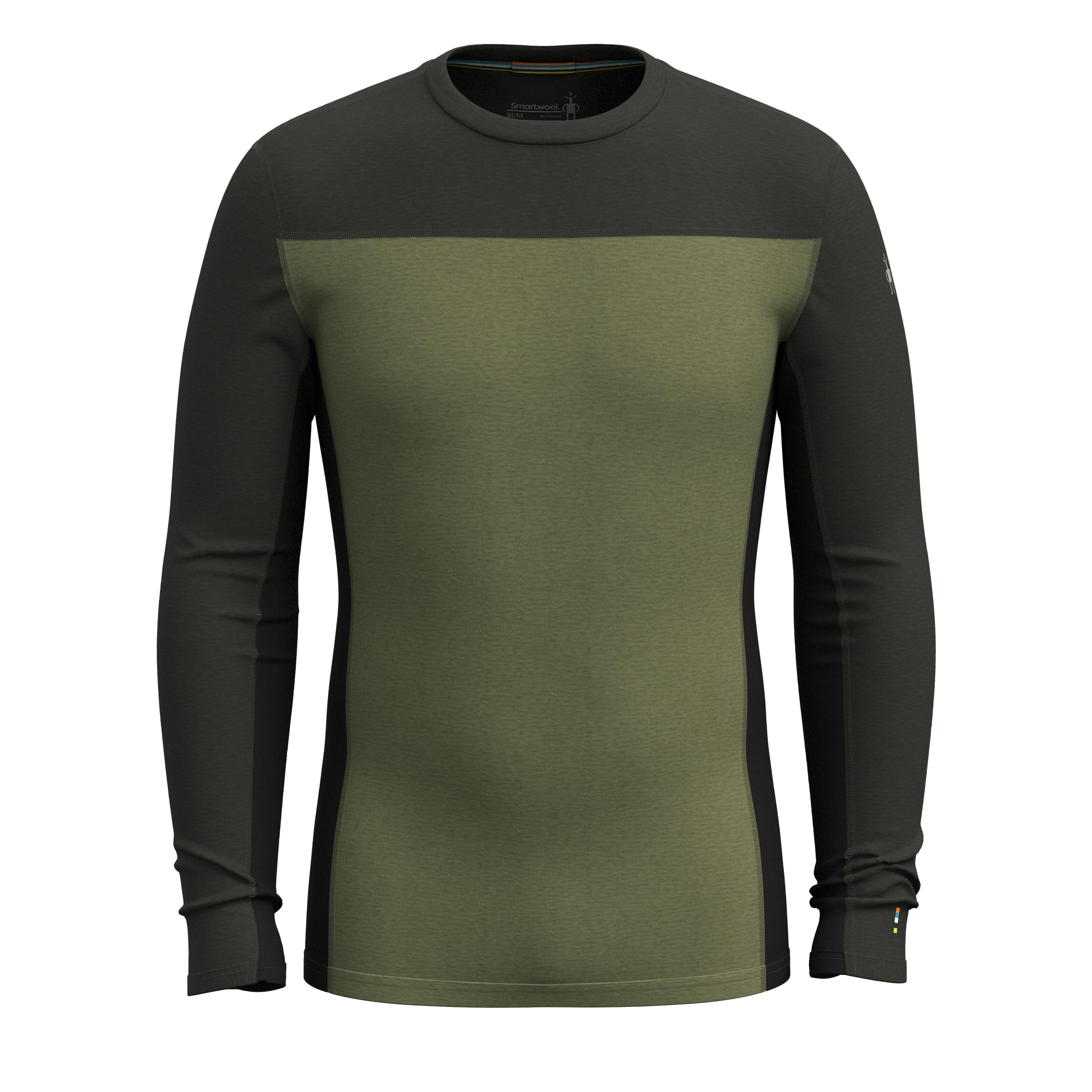 SmartWool Maglia termica classica da uomo in lana merino, colorblock