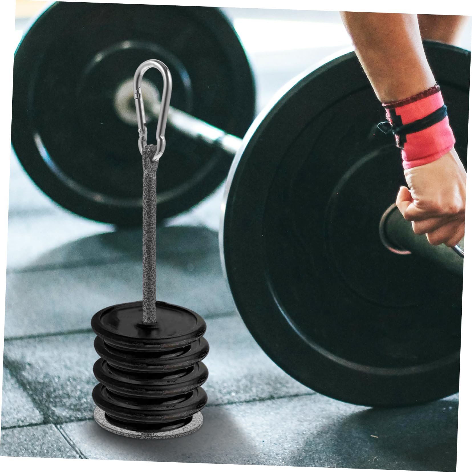 GOOHOCHY Fitness Equipment Barbell Weight Plate Storage Rack Loading Pin Weight Plate Bracket Exercise Tool Portable Fitness Accessory