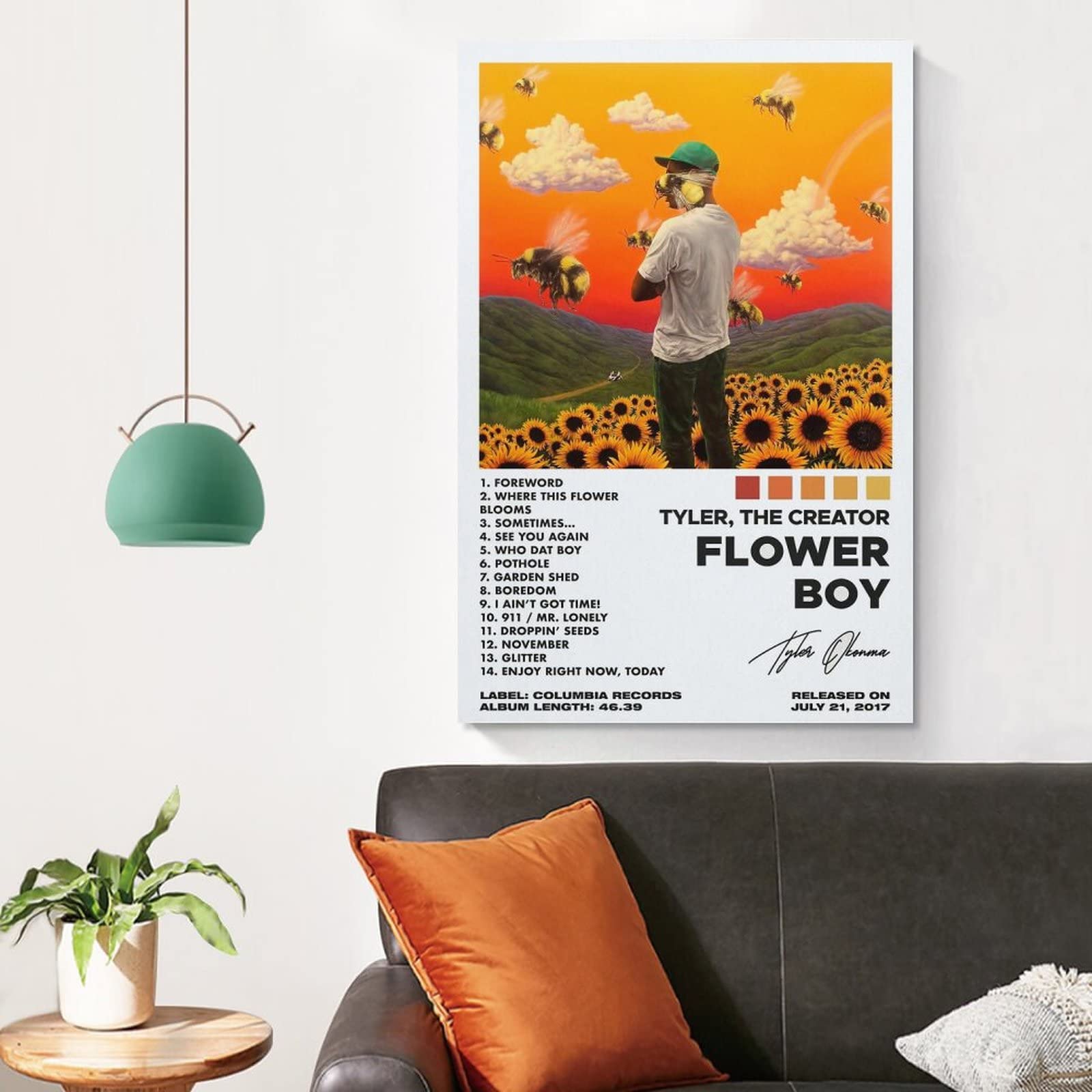 Couverture Album Tyler The Creator Flower Boy - Poster Esthétique 30x45 Cm, Cadeau Chambre Moderne Sans Cadre