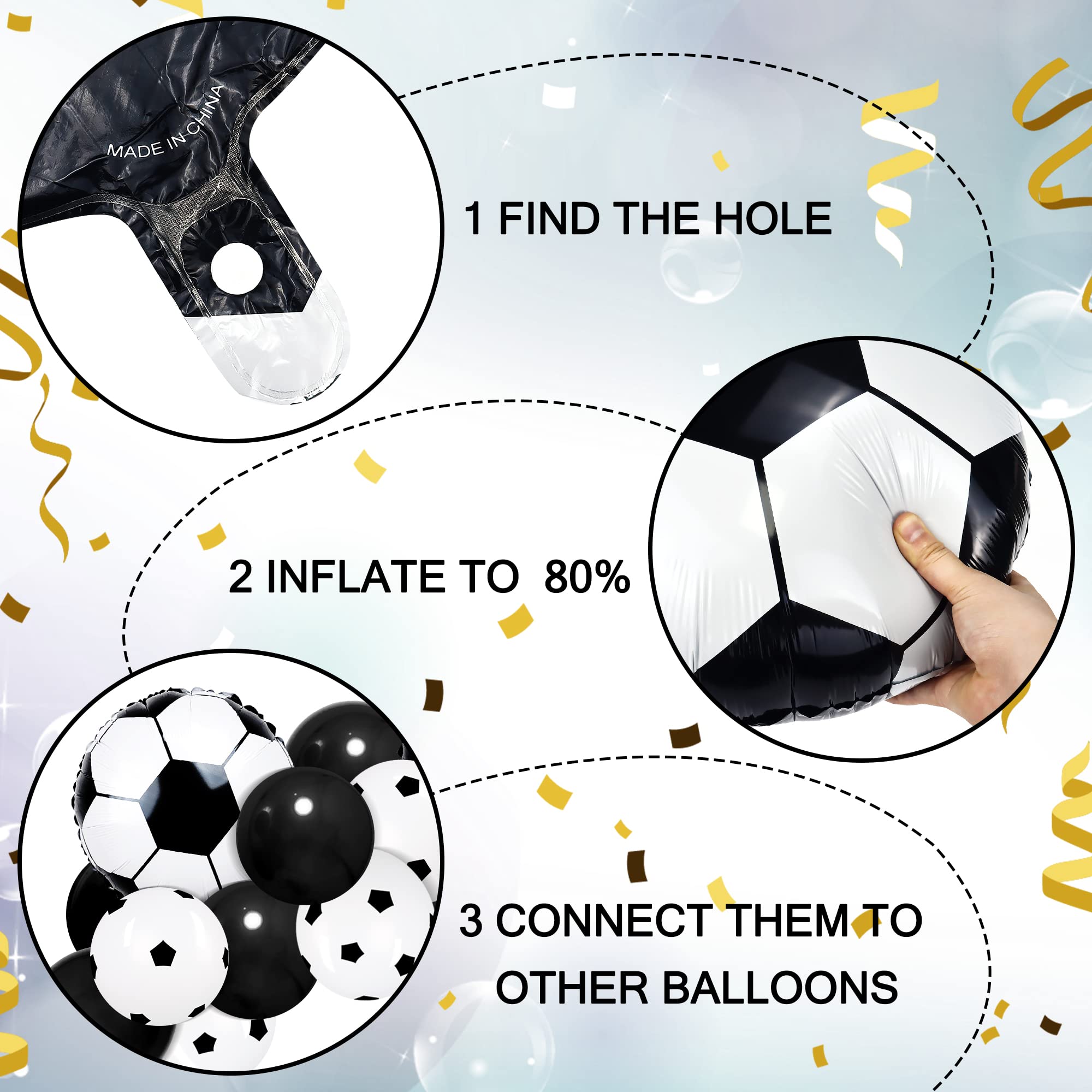 Ballons à Hélium Pour Trophée De Football Pour Garçons, 6 Pièces, Décorations De Fête D'anniversaire, Cadeaux Pour Enfants, 32 Pouces, Vert, Bleu, Rouge, Chifes