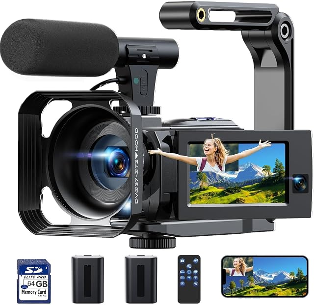 Videocámara 5K 56MP Vlog con Doble Lente