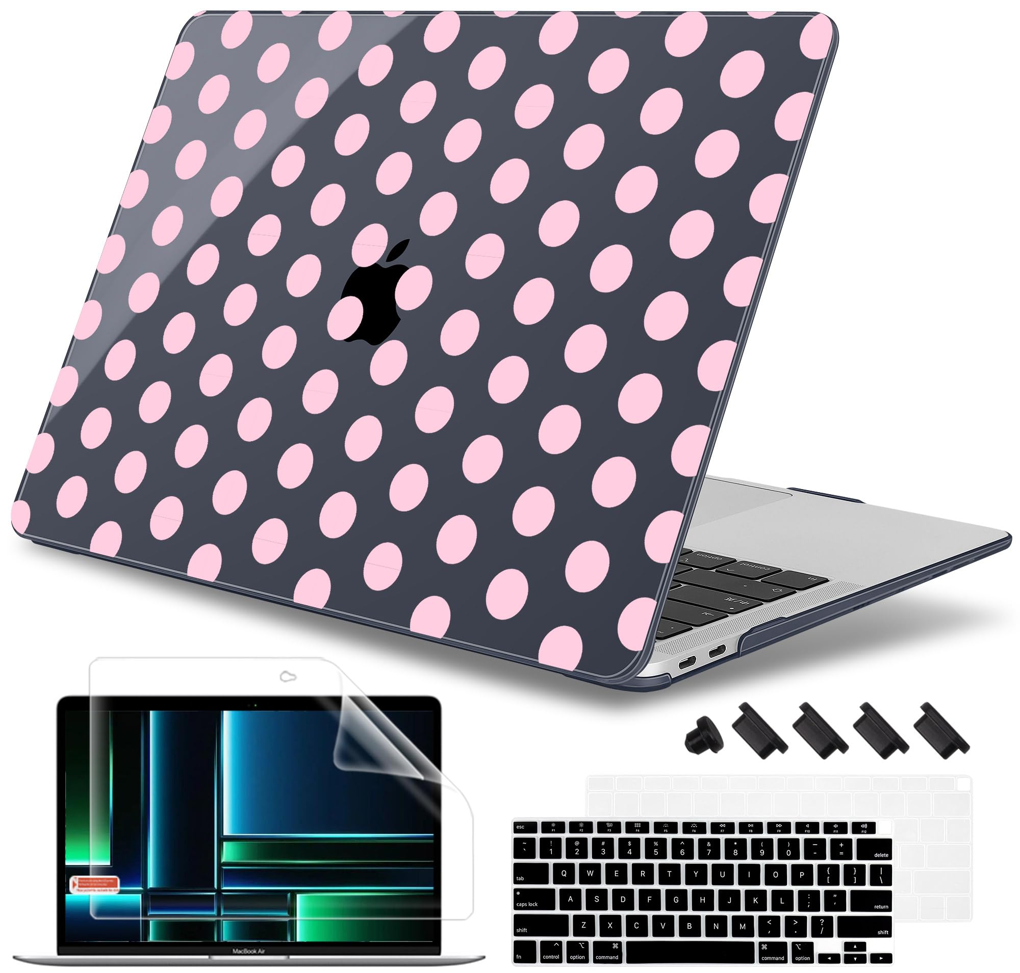 View 1 of May Chen MacBook Air 13" Case (Pink Dots)