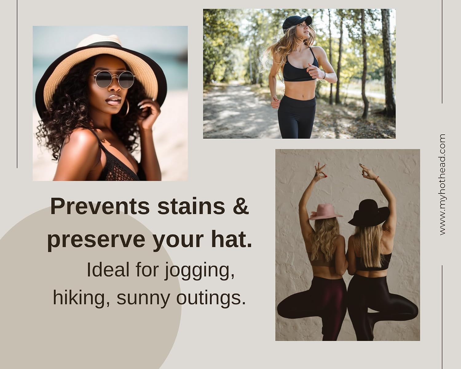 Patented Hat Liner Insert – Small, Sweat-Absorbing, Washable & Reusable – Full Coverage – Fits Fitted Hats & More – Easy in/Out – Women/Kids-Ideal for Your New Hats. Nothing Like it Out There! Black image 2