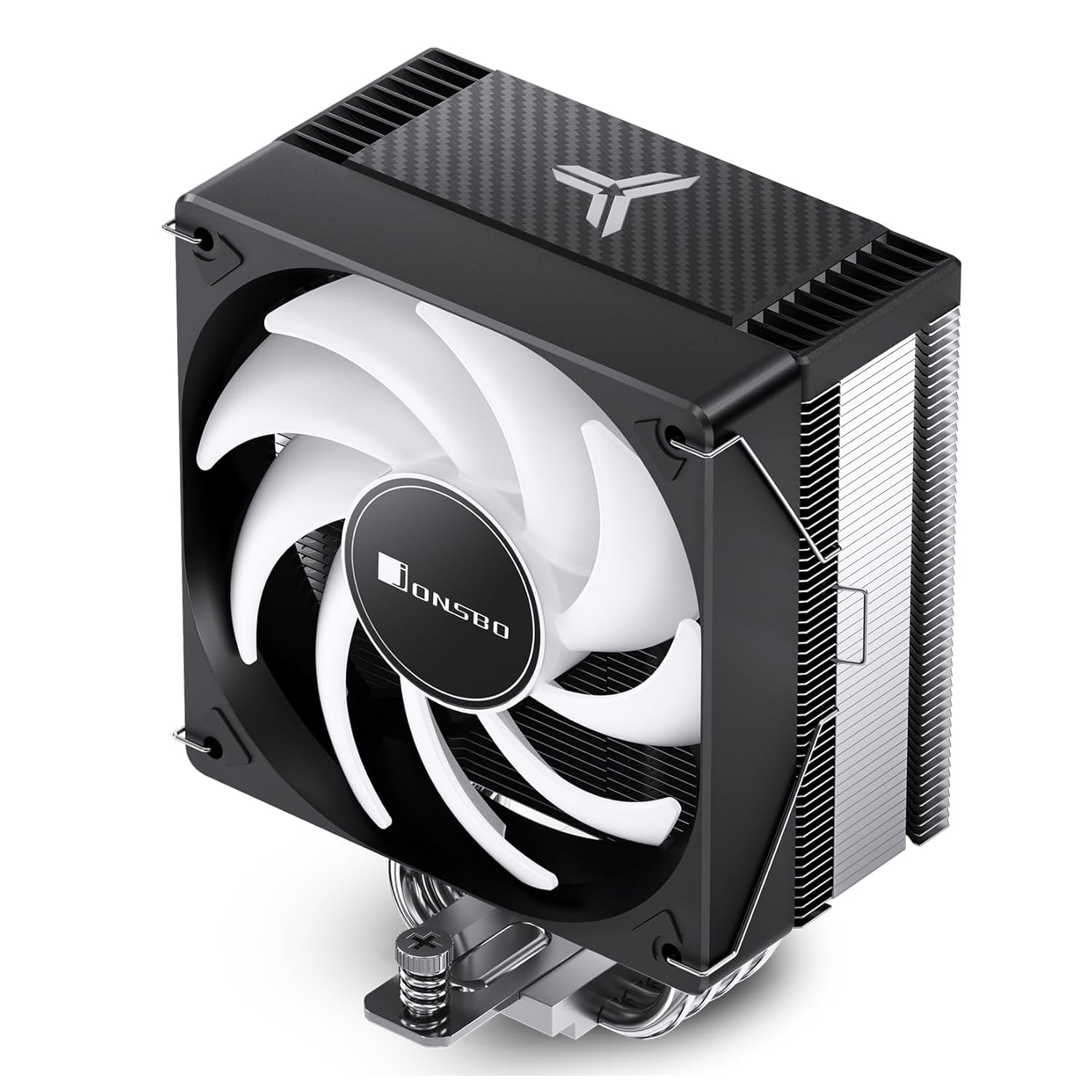 JONSBO CR1000 EVO ARGB CPU Cooler,Silent Series CPU Cooler, CPU Fan Air Cooler H154mm, 4 Copper Heat Pipe Insert Fin for AM4/AM5/Intel LGA1851/1700, 120mm PWM ARGB 9-Blades Fan,Top Cover Color, Black