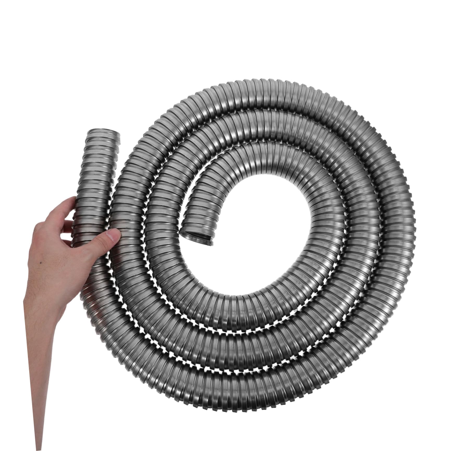 STOBAZA Tubo Corrugato in Acciaio Inossidabile 304 Flessibile per Cablaggio Elettrico, Protezione Robusta del Cavo Installazione Efficiente, per Impianti di Illuminazione Paesaggistica