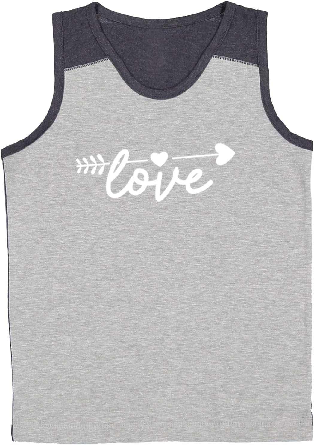 Love Arrow & Heart - Hugs Kisses X O Youth Contrast Back Tank Top