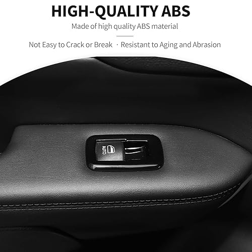 Vista 17 de JeCar Kit de moldura de botón interior para cubierta de interruptor de elevación de ventana para Jeep Grand Cherokee 2011-2020 y Jeep Cherokee Rojo