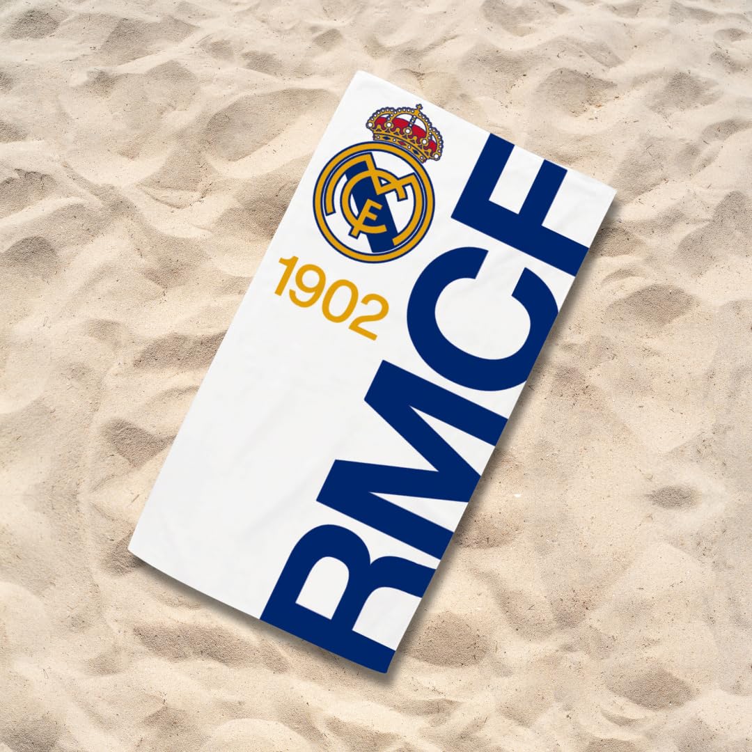 ARDITEX, Toalla Real Madrid, Toalla de Playa Real Madrid de Microfibra, Grande, para Piscina, Tumbona, Baño, Ducha, con Diseño Europeo, 100% Poliéster, 170 x 90 Centímetros, 240 gsm — view 5