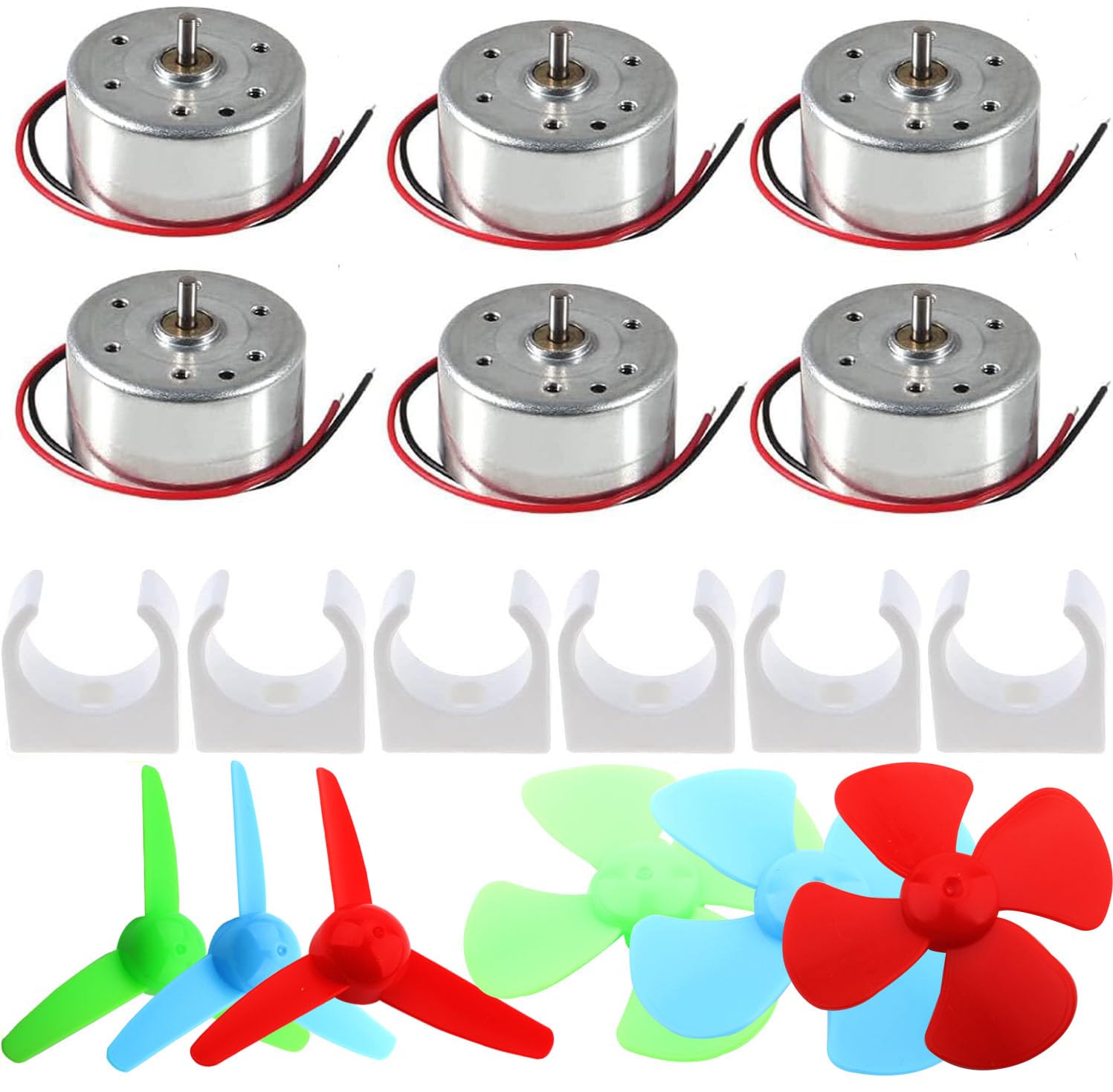 RUNCCI-YUN 6Pcs 1.5V-3V-6V-9V DC Motor