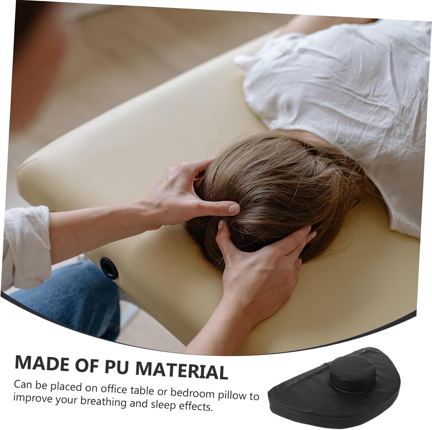 Ergonomic Beauty Massage Pillow for Neck Back Aesthetic Bolster Massage Headrest for Salon Bed Travel