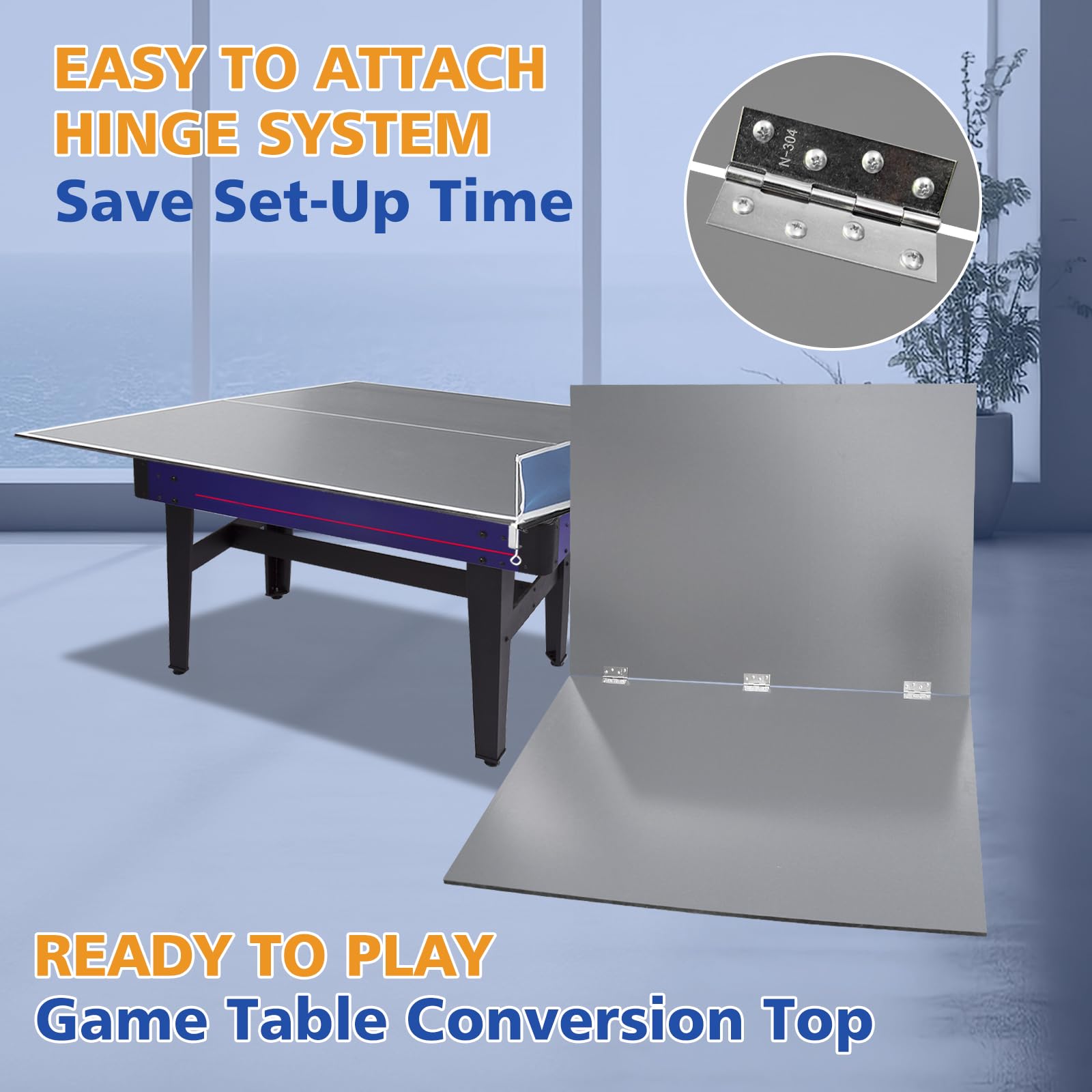 Tavolo da ping pong, pieghevole, per famiglie e bambini, 180 x 90 x 1,2 cm, ideale per interni ed esterni, attività sportive divertenti