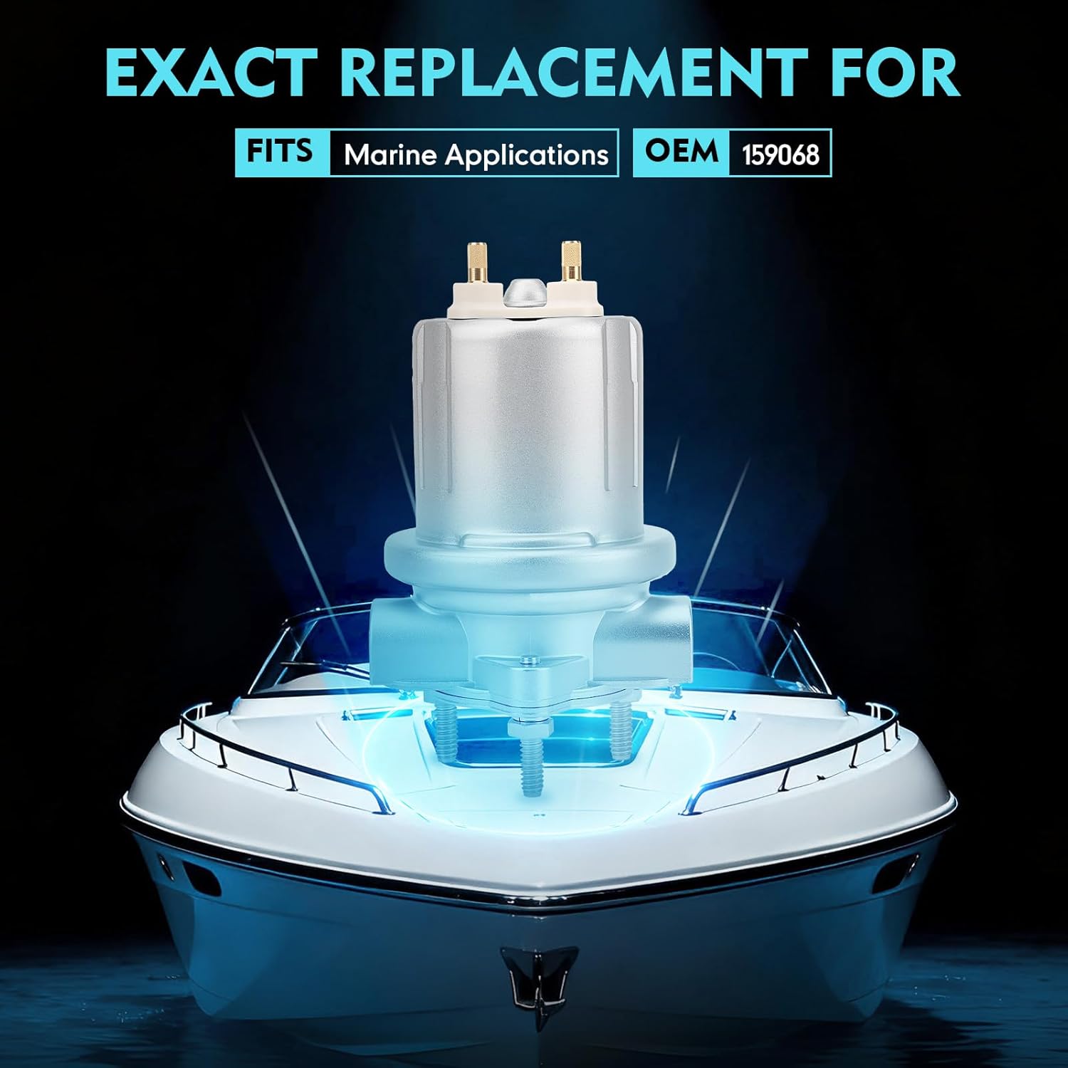 159068 Fuel Pump for Marine Engines - OE Replacement Part # 159068 - Fits Select Mercury/Mercruiser, Volvo Penta, & Other Stern Drives/Inboards