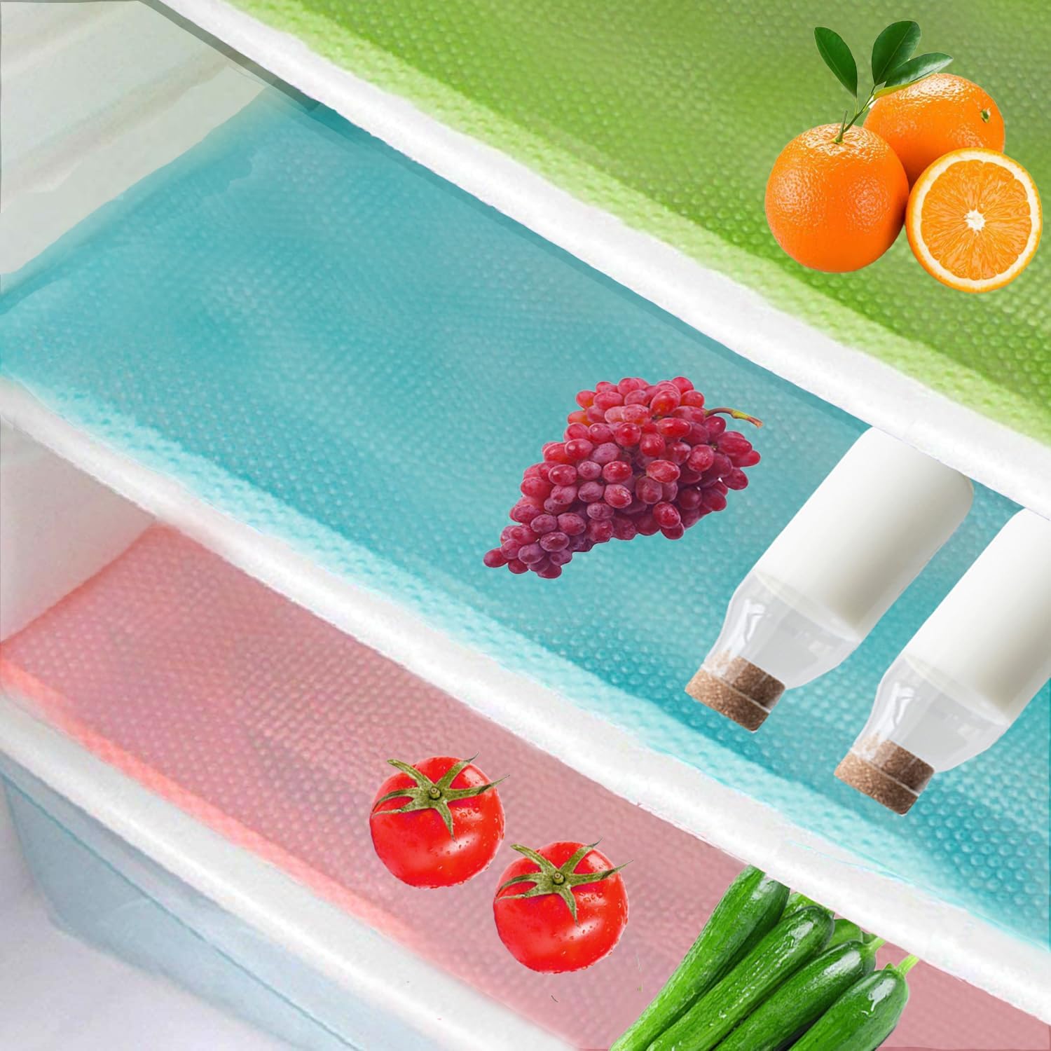 Refrigerator Liners, 6 Pcs Fridge Liners, Refrigerator