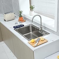 Vista 6 de MicoYang Jaboneras de baño de silicona con boquilla de drenaje, organizador de fregadero de cocina, soporte de esponja, bandeja de jabón