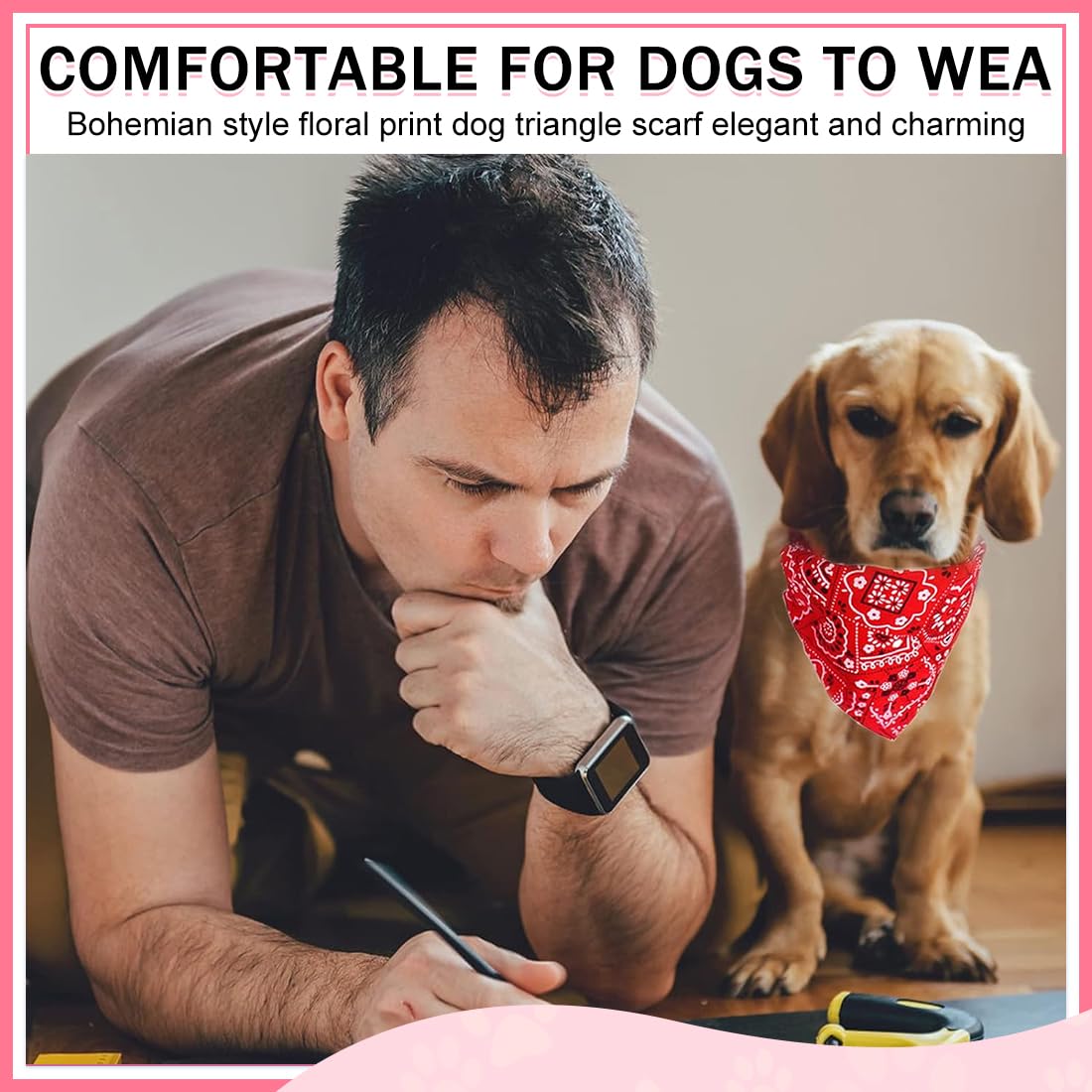 Regolabile Bandana Triangolo per Cani, 4 Pezzi, Collare Sciarpa Animale Lavabile Taglia Piccola