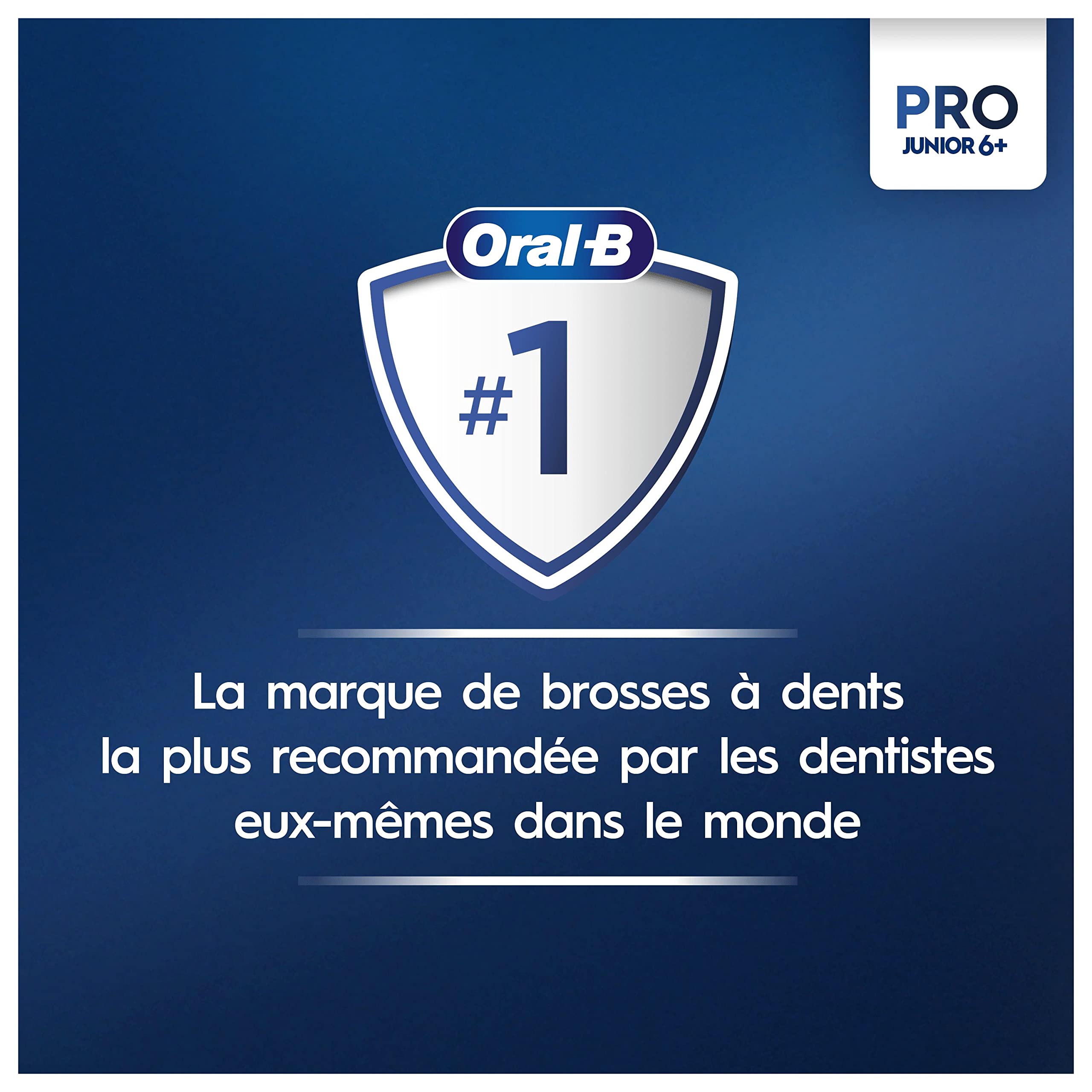 Oral-B Brosse à Dents Électrique Enfant Pro Junior, 1 Brossette, Violet – 3 Modes de Brossage, Filaments Doux, Contrôle de la Pression sur les Gencives, à Partir de 6 Ans