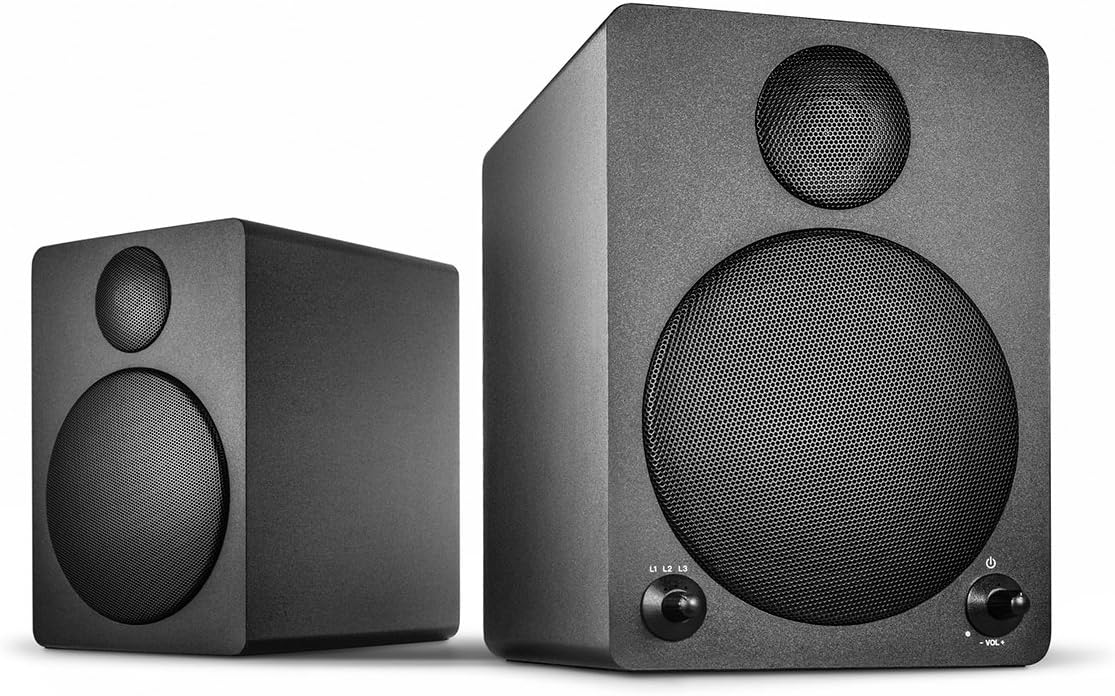 wavemaster CUBE - 2.0 Bluetooth Bookshelf Speaker System (50 Watt) for smartphones, tablets TV, MP3 / EU version (66320)