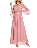 Women&apos;s Formal Dresses 2025 Wedding Guest Dress Bell Sleeve Bridesmaid Dresses Maxi Evening Dress