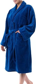 Blair Womens Cotton Terry Cloth Bathrobe Shawl Collar Velour Spa Robe