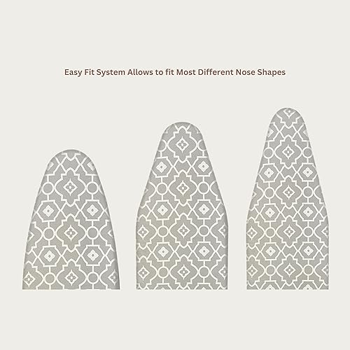 Vista 59 de Funda y almohadilla para tabla de planchar de 18 x 54 pulgadas, algodón natural extra grueso, resistente al quemado y a las manchas, cubierta