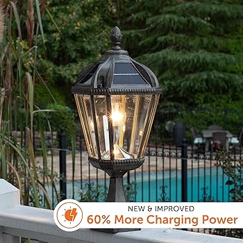 Amazon.com : Gama Sonic Outdoor Solar Post Light with Pier Base