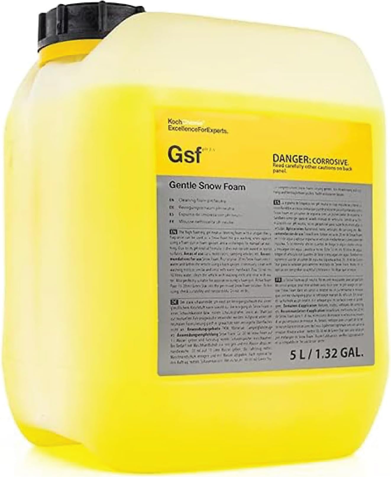 Gentle Snow Foam - pH Neutral Pre-Cleaning; Works With Foam Cannons & Sprayers; Manual Washing; Safe on Wax & Sealed Surfaces; Cherry Fragrance (5 Liters)