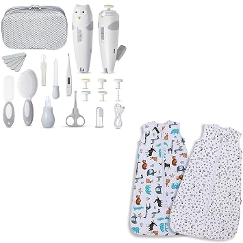 Lictin Baby Healthcare and Grooming Kit and Sleep Sack 0.5 Tog - 2 Pack