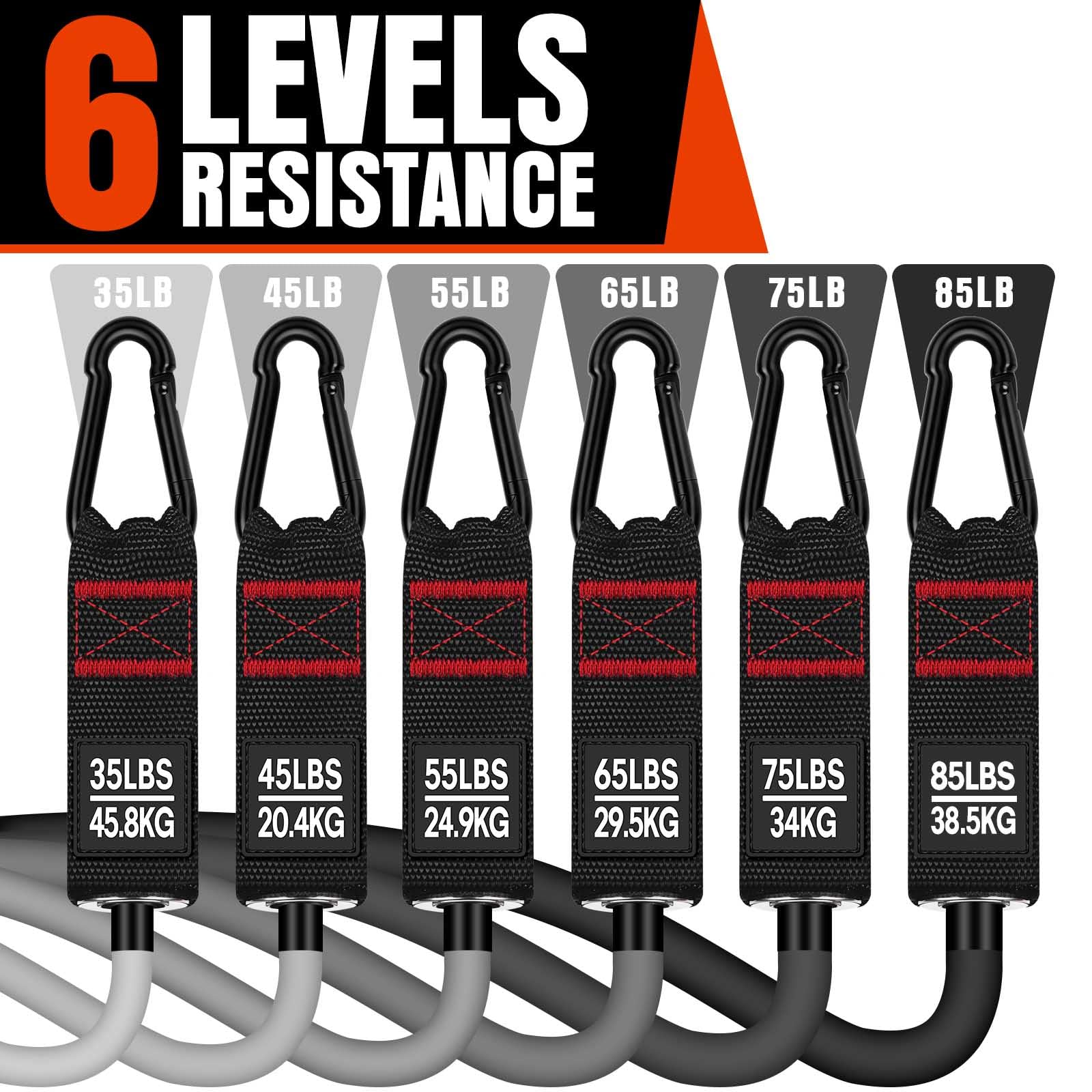 Bandas de resistencia pesadas para entrenamiento, bandas de ejercicio de 360 libras con asas, bandas de entrenamiento para hombres, juego de bandas de fitness de peso para entrenamiento muscular,