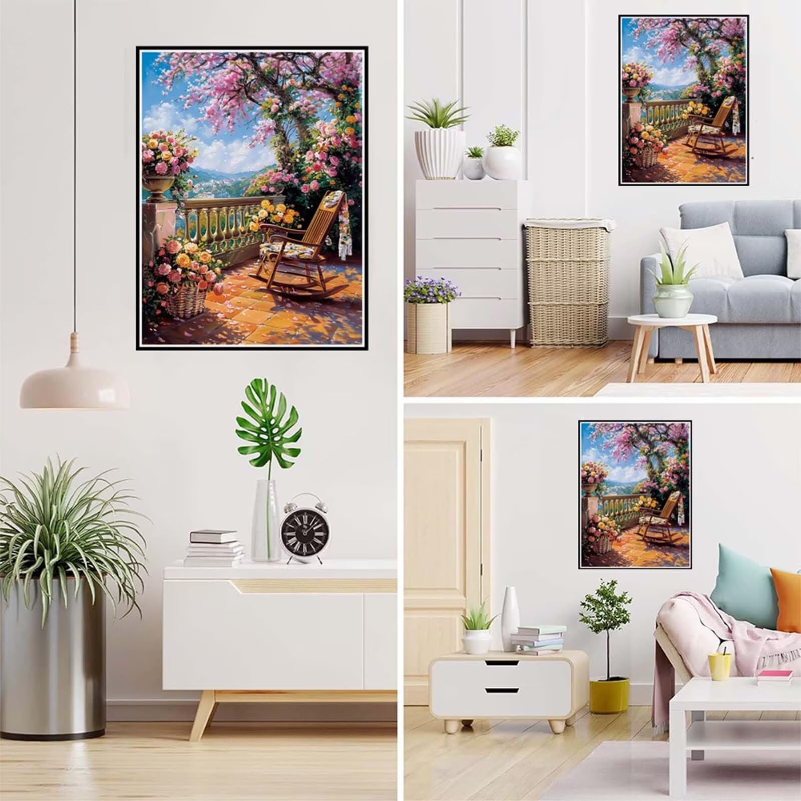 Diament Malarstwo Drzewo Diament Malarstwo Dorosły Ogród Haft Diament 90 x 120 cm, DIY Diamentowe Malarstwo Aktywność Ręczna Płótno Ścieg krzyżykowy Kryształ Obrazy do dekoracji ścian 6X-13