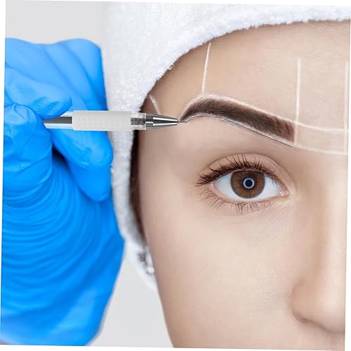 NOLITOY Curved Eyebrow Pen 3pcs Pens Waterproof Eyebrow Positioning Tool for Microblading(Black)