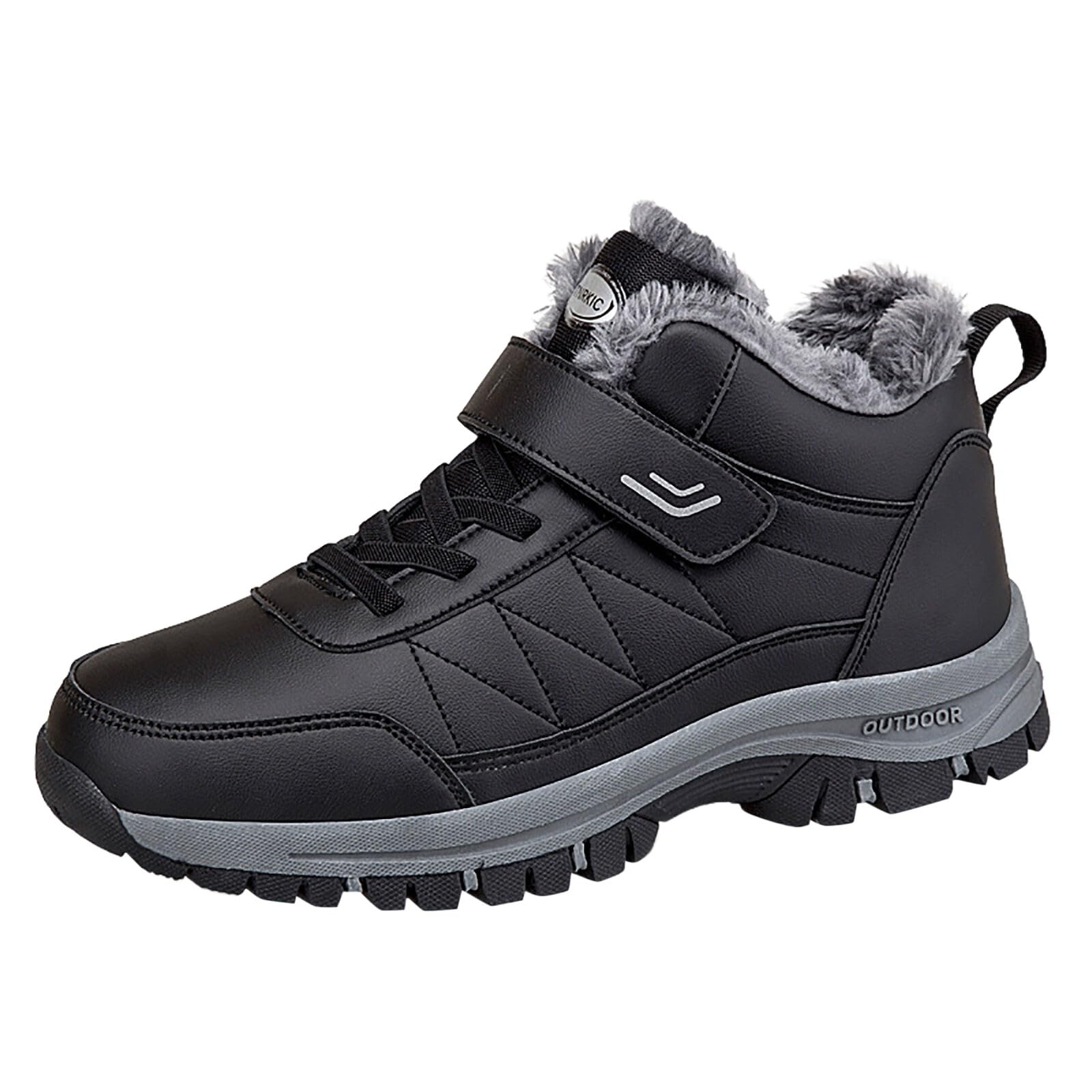 Generisch Amateurs Chaussures Bottes pour Hommes Garçons Bottines Courtes Outdoor Hiver Chaussures Chaudes Bottes de Neige