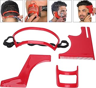 Beard Shaping Tool, Beard Template Set, Beard Shaper Beard Styling Template, Facial Hair Shaping Tool Kit, Barber Trimmer Line Goatee Lineup Beard Styling Cutting Hairline Grooming for Styling Mustache