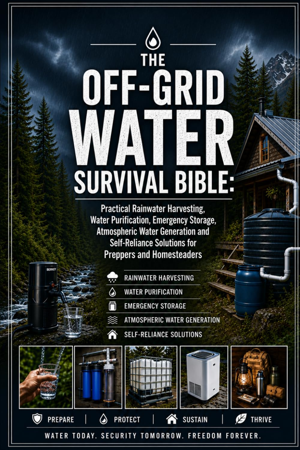 The Off-Grid Water Survival Bible: Practical Rainwater Harvesting, Water Purification, Emergency Storage, Atmospheric Water Generation and Self-Reliance Solutions for Preppers and Homesteaders
