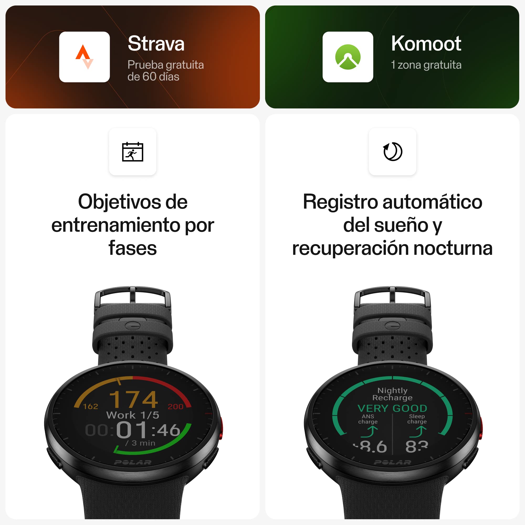 Polar Pacer Pro Reloj Deportivo con GPS Avanzado, Monitor de Frecuencia Cardíaca, Smart Watch para Hombre y Mujer