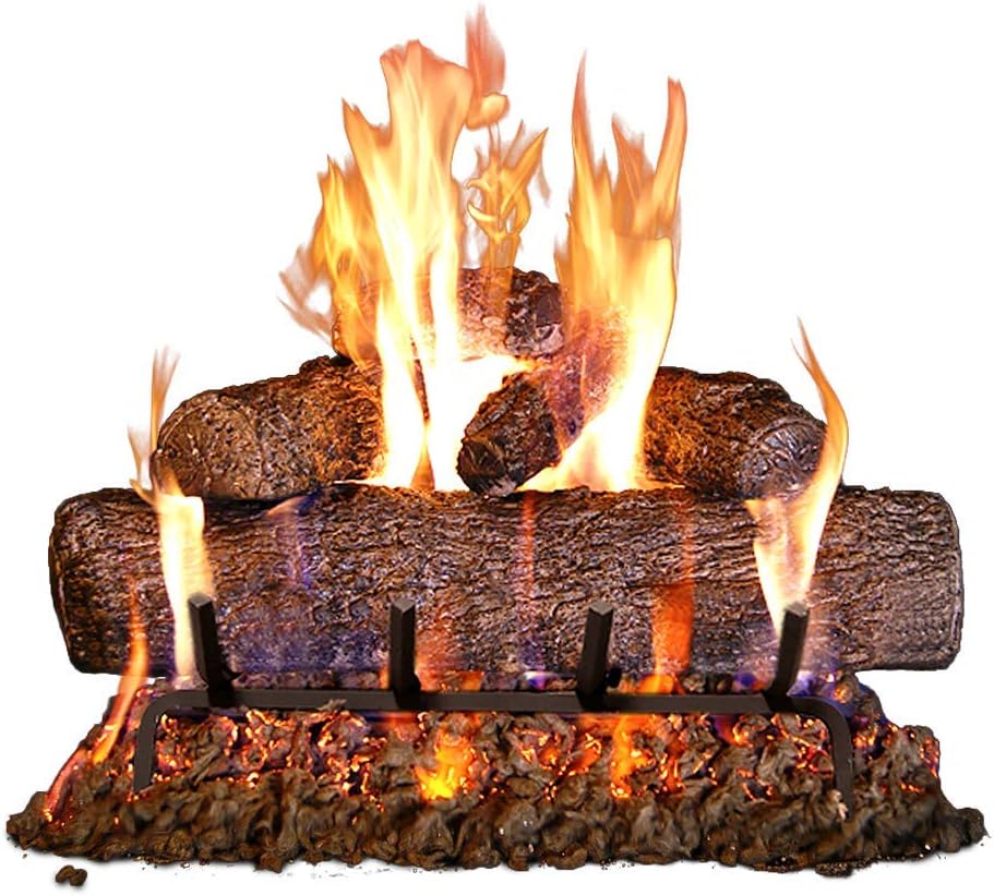 Peterson Real Fyre 24-inch Live Oak Log Set With Vented Burner, Match Lit (Natural Gas Only)