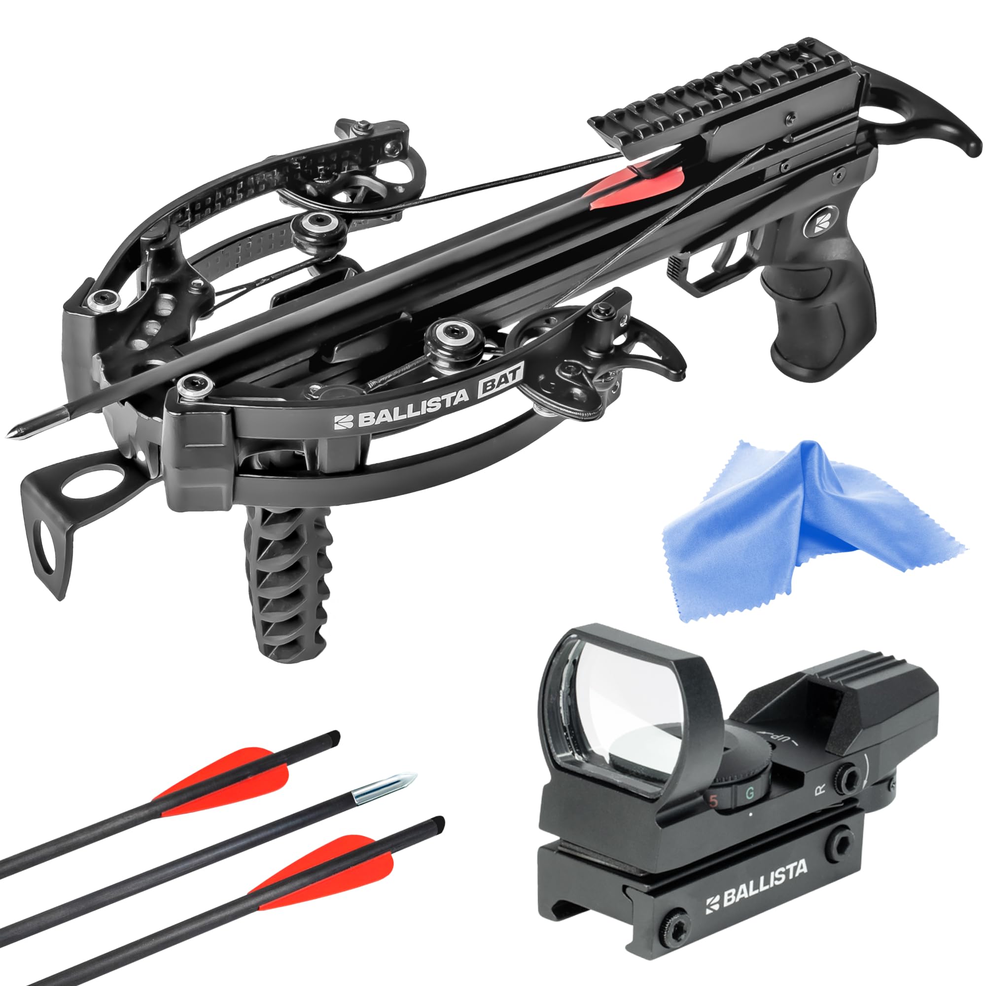 BALLISTA BAT Compound Mini Crossbow - Small Crossbow for Hunting, Fishing and Target - 300 FPS, 130 Lbs, 2.46 lbs