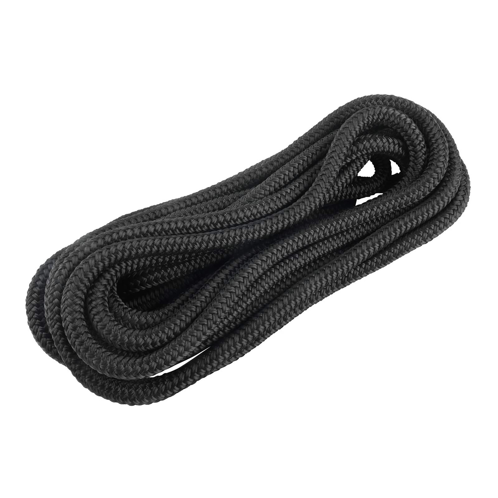 FreeTec 4-częściowa linka do łodzi Fenderleine Nylon Dockline cumownicza linka do błotników lina do łodzi z oczkiem 12 mm średnica 4,5 m długości czarna
