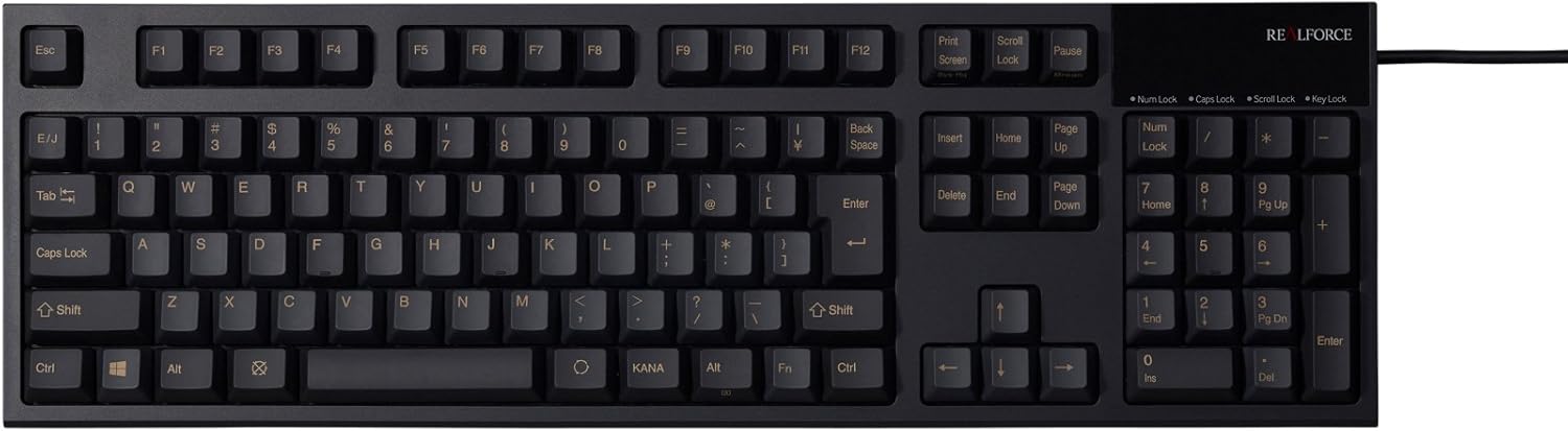 東pure Realforce R2 X 108 Array Electrostatic Capacity Non Contact System USB Keyboard without load G Laser Engraved in a Black R2 – Jp4 – BK