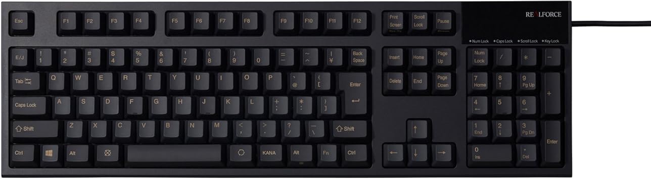 Amazon Co Jp 東プレ Realforce R2 日本語108配列 静電容量無接点方式 Usbキーボード 荷重45g レーザー刻印 かな表記なし ブラック R2 Jp4 Bk パソコン 周辺機器