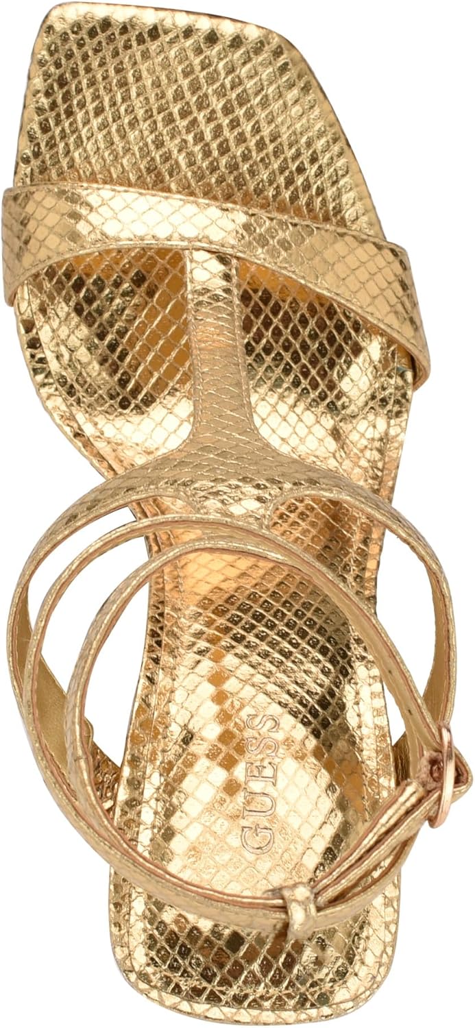 Guess Women's Bacio Wedge Sandal, Gold, 9.5 - Image 7