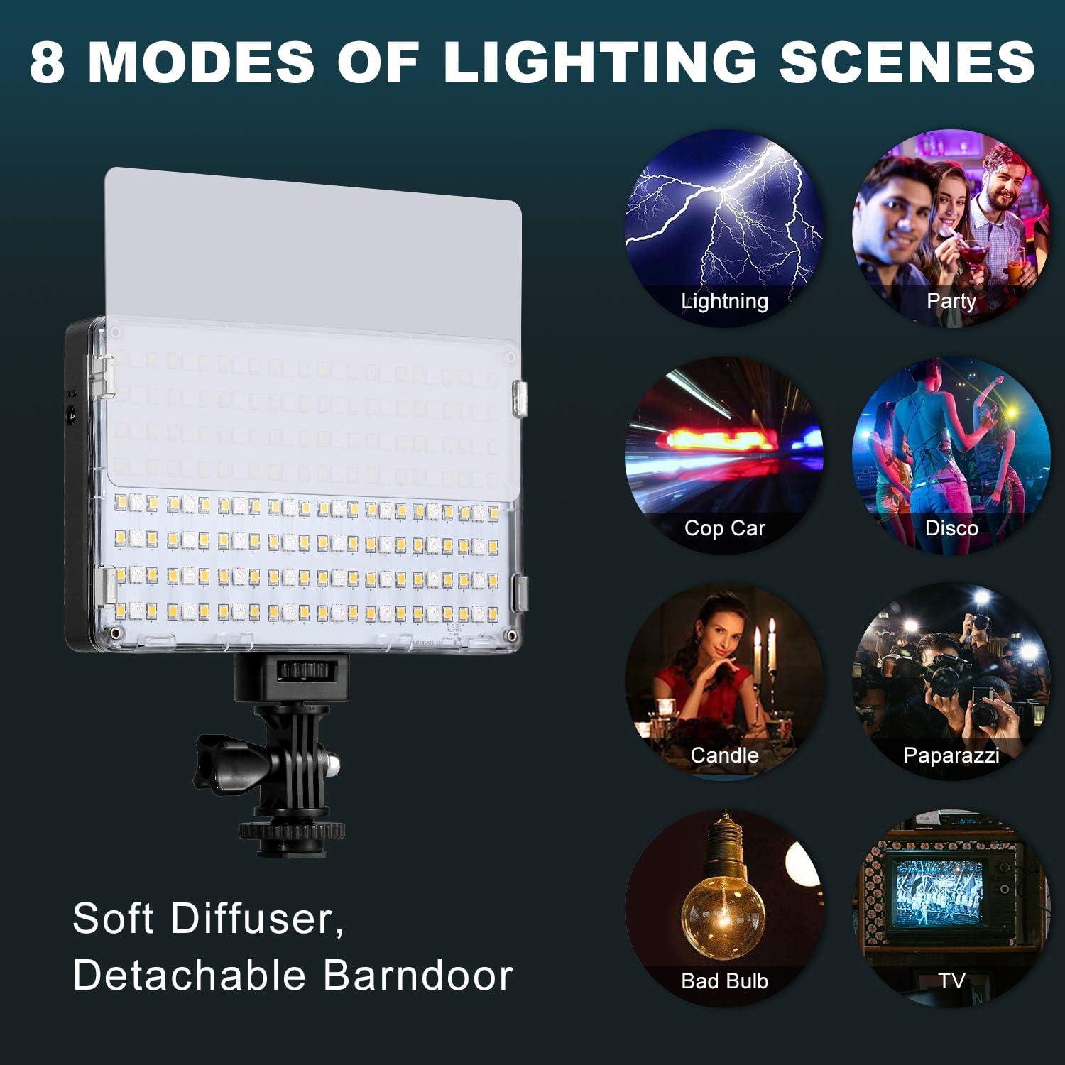 Free Shipping Over $50 GVM RGB Camera Light, 2 Packs Led Video Light Panel with APP Control, LED Camera Light Full Color 8 Common Light Effects, CRI≥97 3200-5600K Video Lighting Kit for YouTube Vlog Photography
