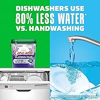 Vista 8 de Cascade Platinum Dishwasher Pods, Dishwasher Detergent, Dishwasher Soap, Actionpacs, Lemon, 62 Count
