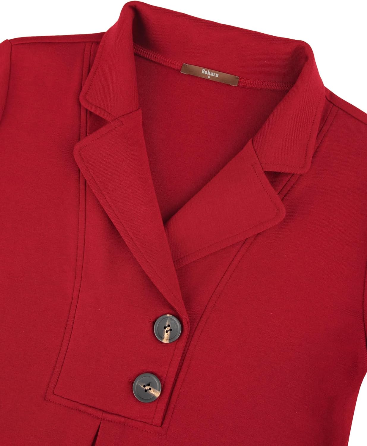 Gaharu Women's Swing Tunic Notch Collar Ladies Button Sweatshirt Long Sleeve Pullover Shirt Tops - Image 4