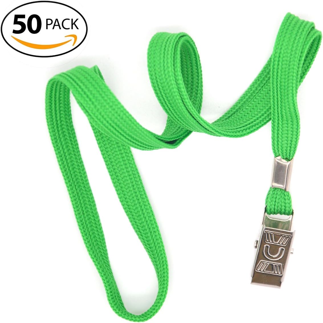 Bird Fiy 50 Pcs Cotton Lanyards Bulldog Clip 32-inch Flat Braid Neck Lanyard for Id Cards/Badges - Image 3