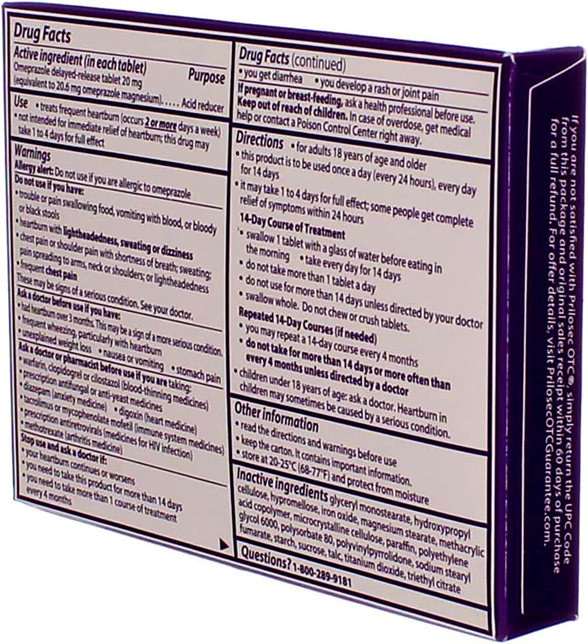 Prilosec OTC Tablets 14 Tablets (Pack of 6)