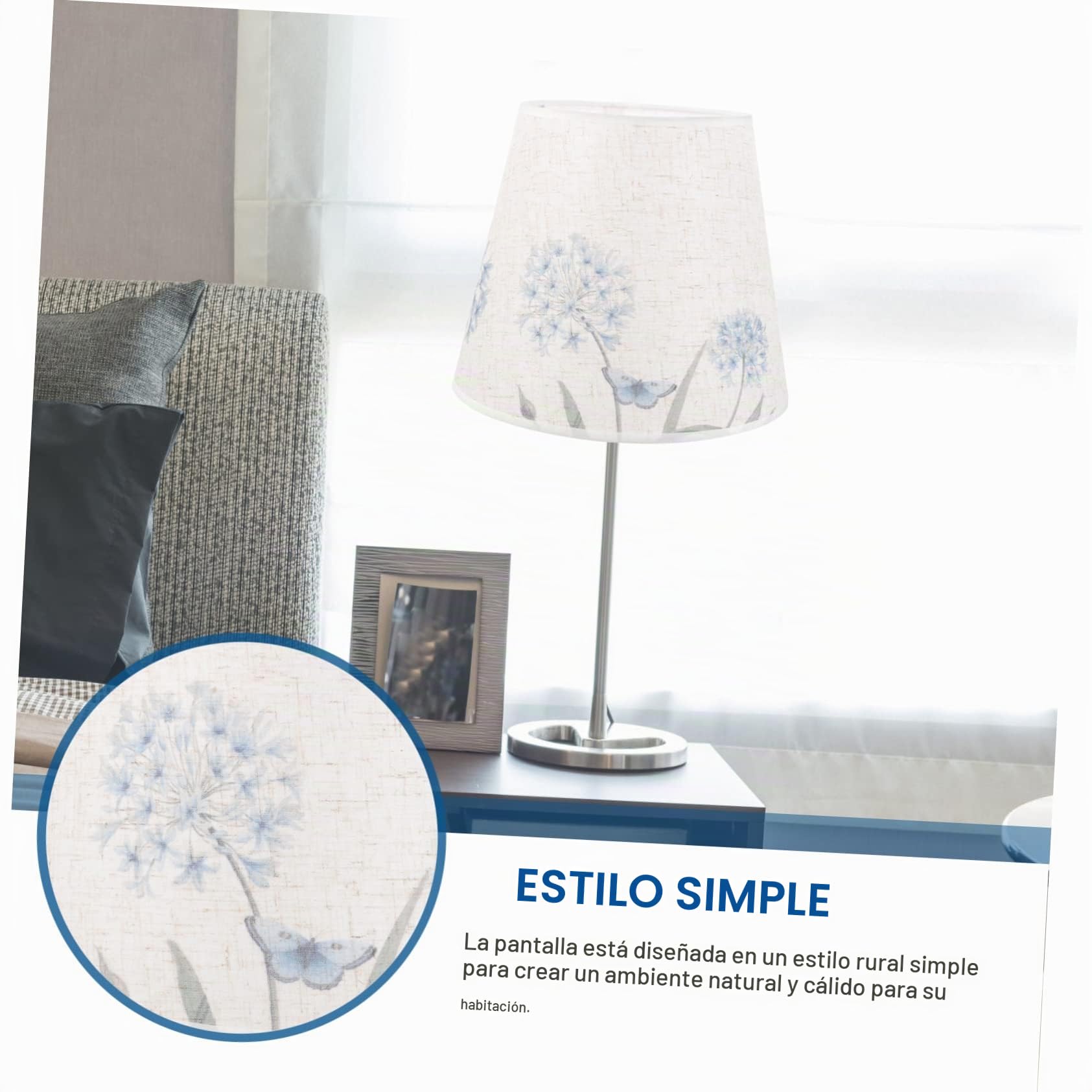 HOMSFOU Pantalla Luz De Mesa Azul Claro Lámpara Decorativa Pantalla Cubierta De Lámpara De Techo Plancha