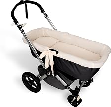 Babyline 100% Cotton Muslin Basket Cover + Mattress + Pillow 100% Muslin Accessories Set 3 Pieces. Made in Spain. Hypoallergenic, Breathable, Hypersoft (Beige)