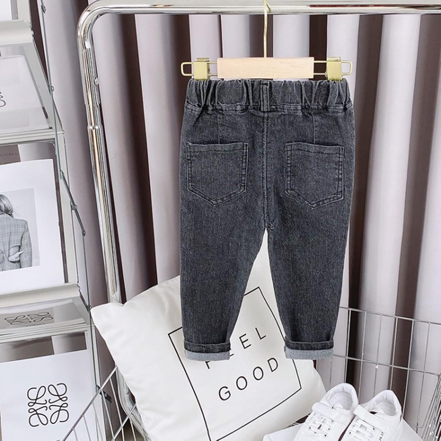 Baby Boys Girls Jeans Toddler Denim Casual Pants Trousers