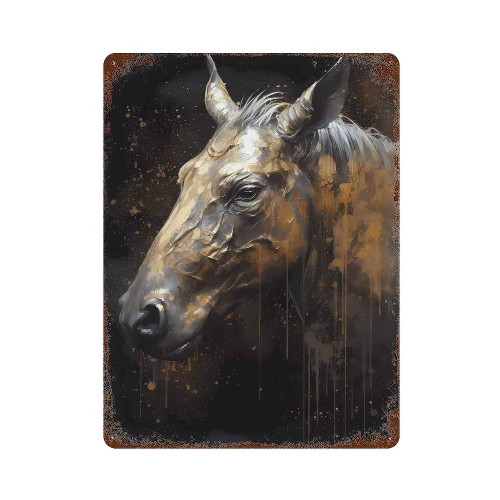 Garage Style Donkey Enchantment Spells Vintage Metal Tin Sign 15.7"x11.8", Retro Wall Decor for Bar And Workshop